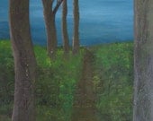 Original Oil Landscape Painting from Moss Lake