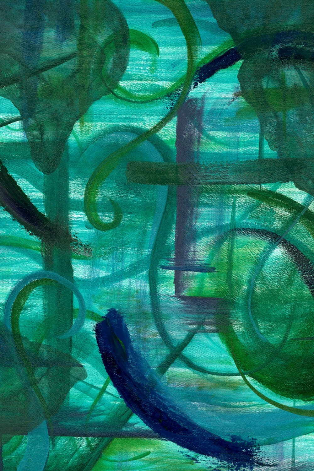 Green Contemplation,  Limited Edition Fine Art Giclee Matted Print, 4x6 in 8x10 mat