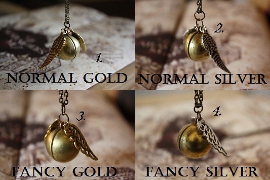 Harry Potter Golden Snitch Necklace - Always - You Choose the Snitch