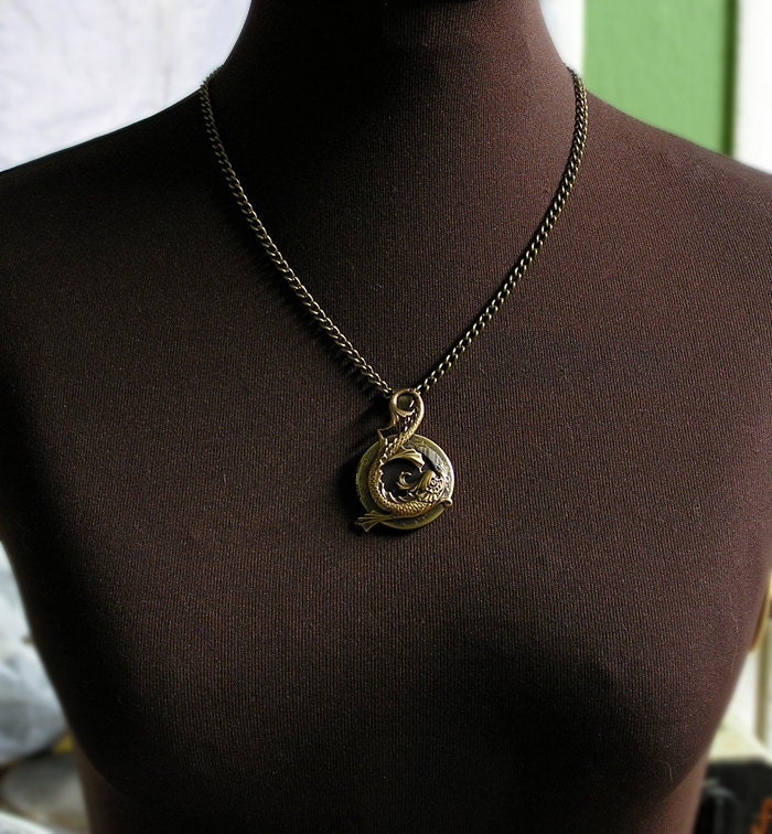 Steampunk WATER DRAGON LOCKET