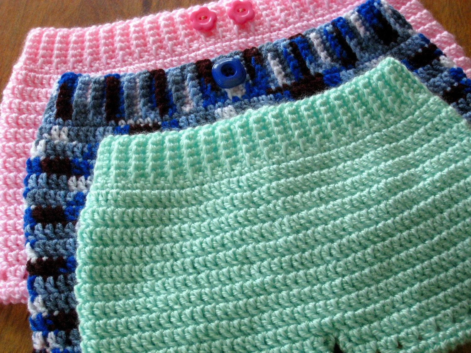 Instant Download PDF CROCHET PATTERN Baby Diaper Cover sizes 0 to 3 months, 3 to 6 months, 6 to 9 months Boy Girl Infant Bloomers