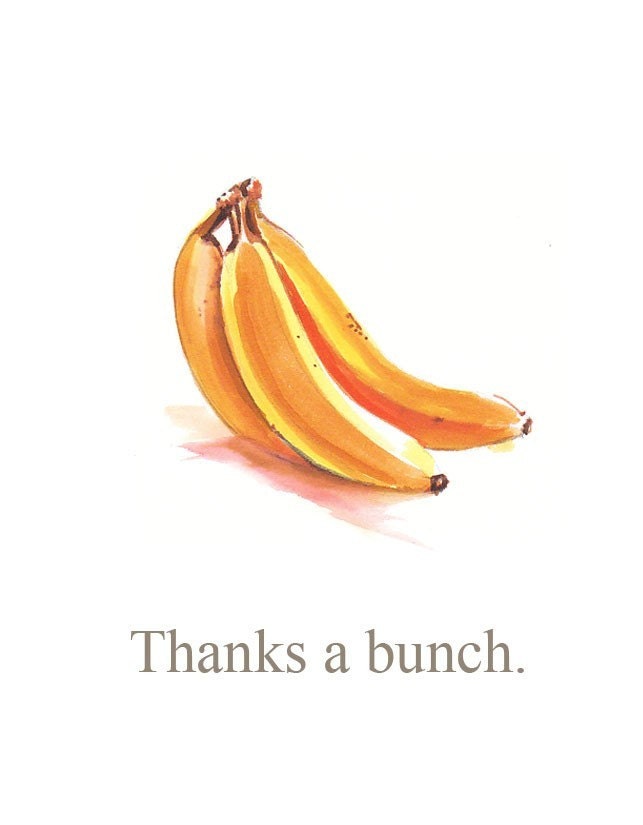 Thanks a Bunch Card w bananas