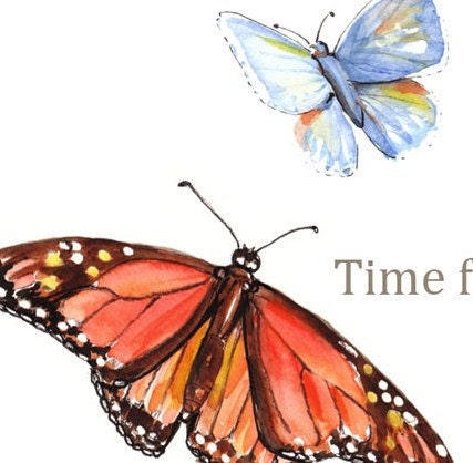 Time Flies Butterfly Card Thinking of you