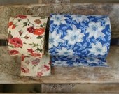 floral trim duo vintage packaging gift wrap