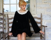 The Rebecca Dress in Black Velvet