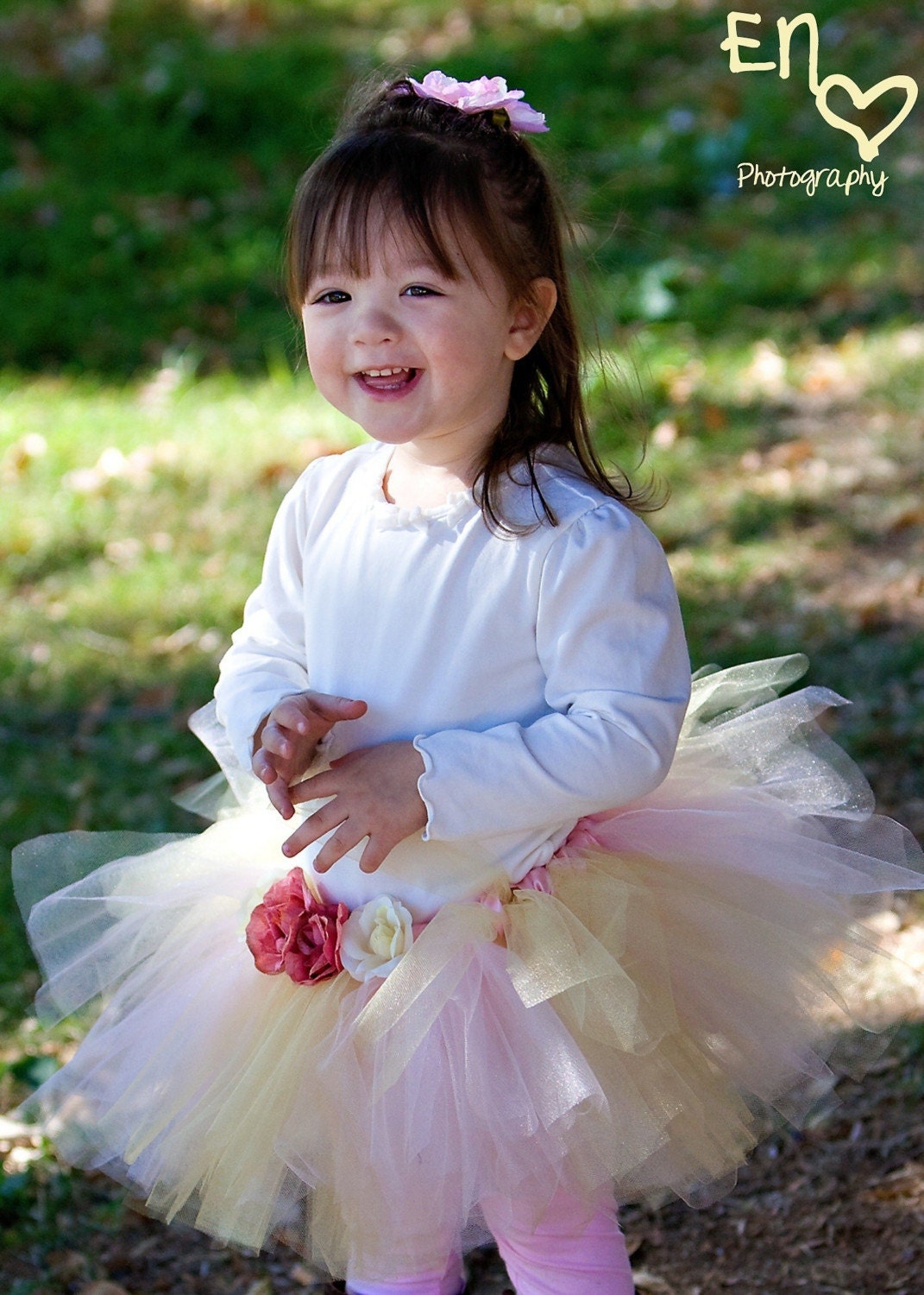 Pretty Princess Rose Flower Girl Tutu, Preschool Size