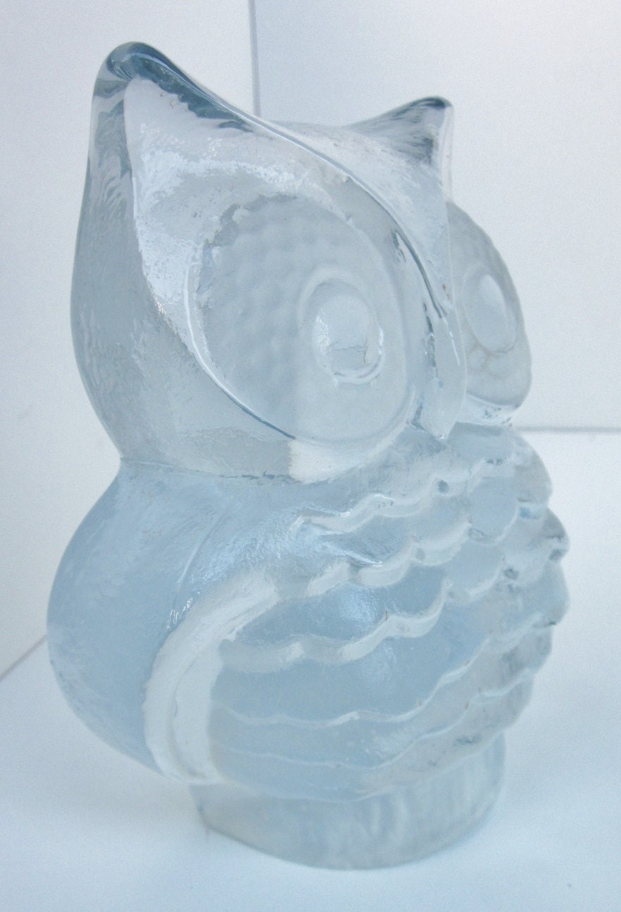 Vintage VIKING Glass OWL