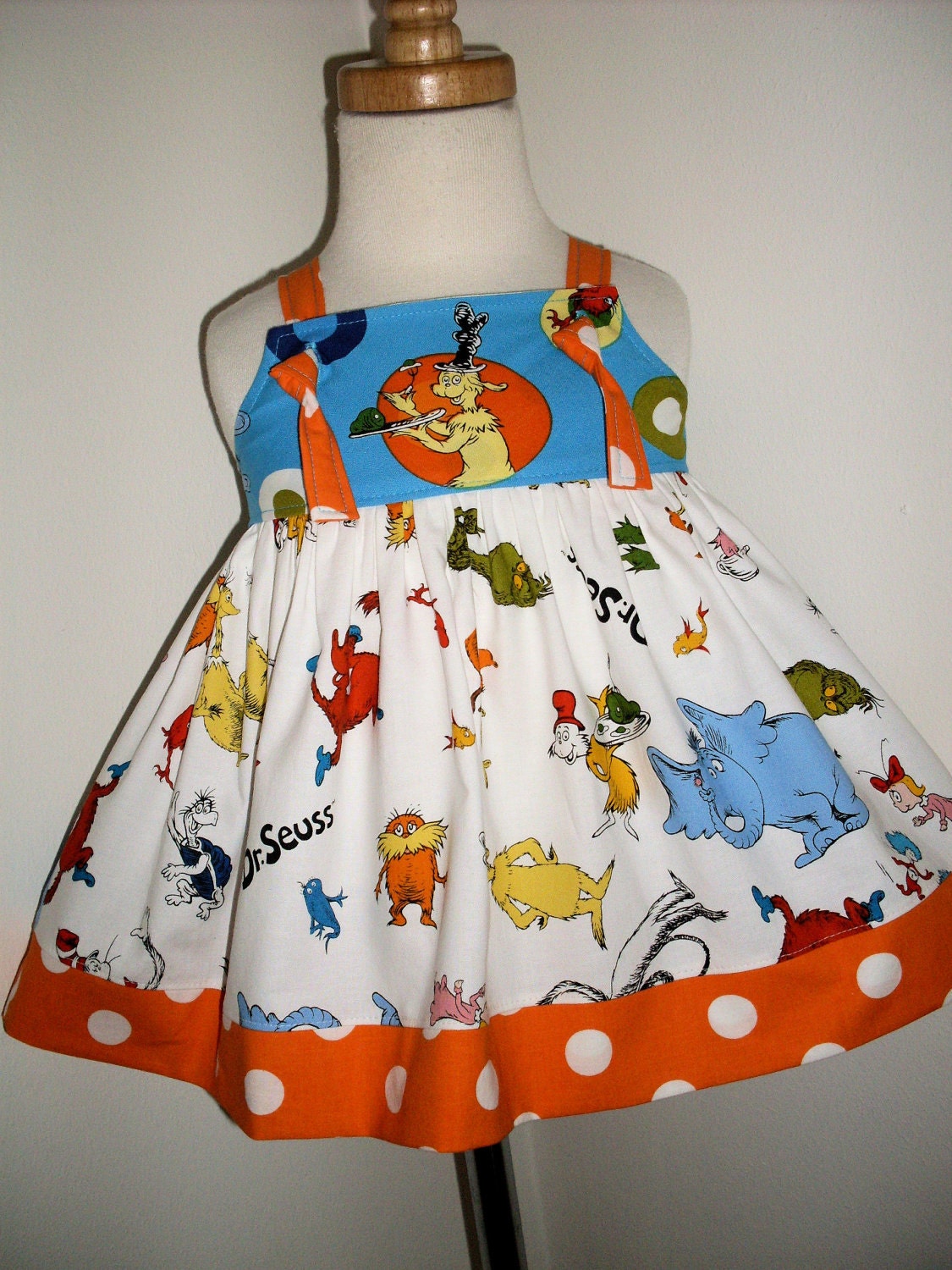 Seuss Knot Dress Green Eggs Ham Jumper 12M 18M 2 3 4 5 6 7 8 Custom Boutique ABSD Birthday