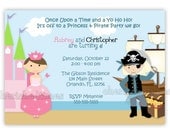 Princess And Pirate Style 2 Birthday Invitation (You Print)