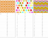 Pattern decor Perpetual calendar DIY project dorm decor back to school desk wall art wall hanging 5"X11" geometric decor bright office decor