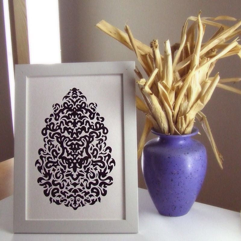 Totem 3, Ink Drawing Wall Art