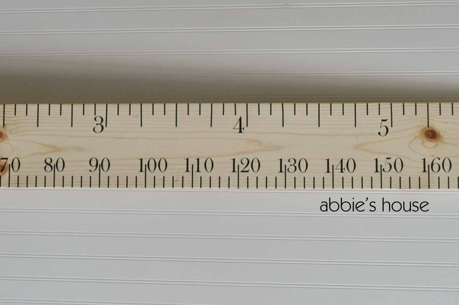 RULER GROWTH CHART Vinyl Decal Combination Set - inches and centimeters