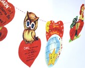 Vintage Valentine Card Garland