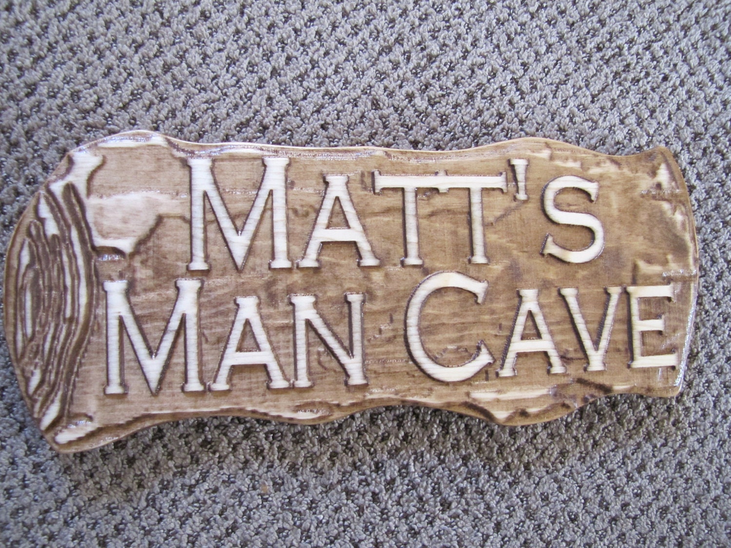 Personalized Sign Custom Carved Wood Wedding Gift Family Last Name Est Couples MAN CAVE Camp Wedding Cabin RV Wood