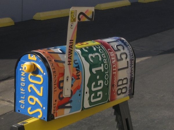 License Plate Mailbox