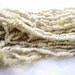 Super Coil Hand Spun White Natural Egyptian Cotton, Linen, Flax, Merino, Silk, Wensleydale Fiber Blend Yarn 22yards