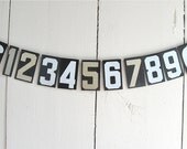 1 vintage metal number, choice of numbers, dollars or cents signs