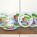 vintage tin toys plates, cups, saucers little red riding hood and the wolf