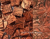 Copper Van Gogh Glass Tiles Tesserae Mosaic Squares - 25 3/4 Inch Tiles
