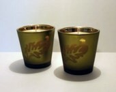 Soy Candle Pair in Green by Silk N Lights Designs