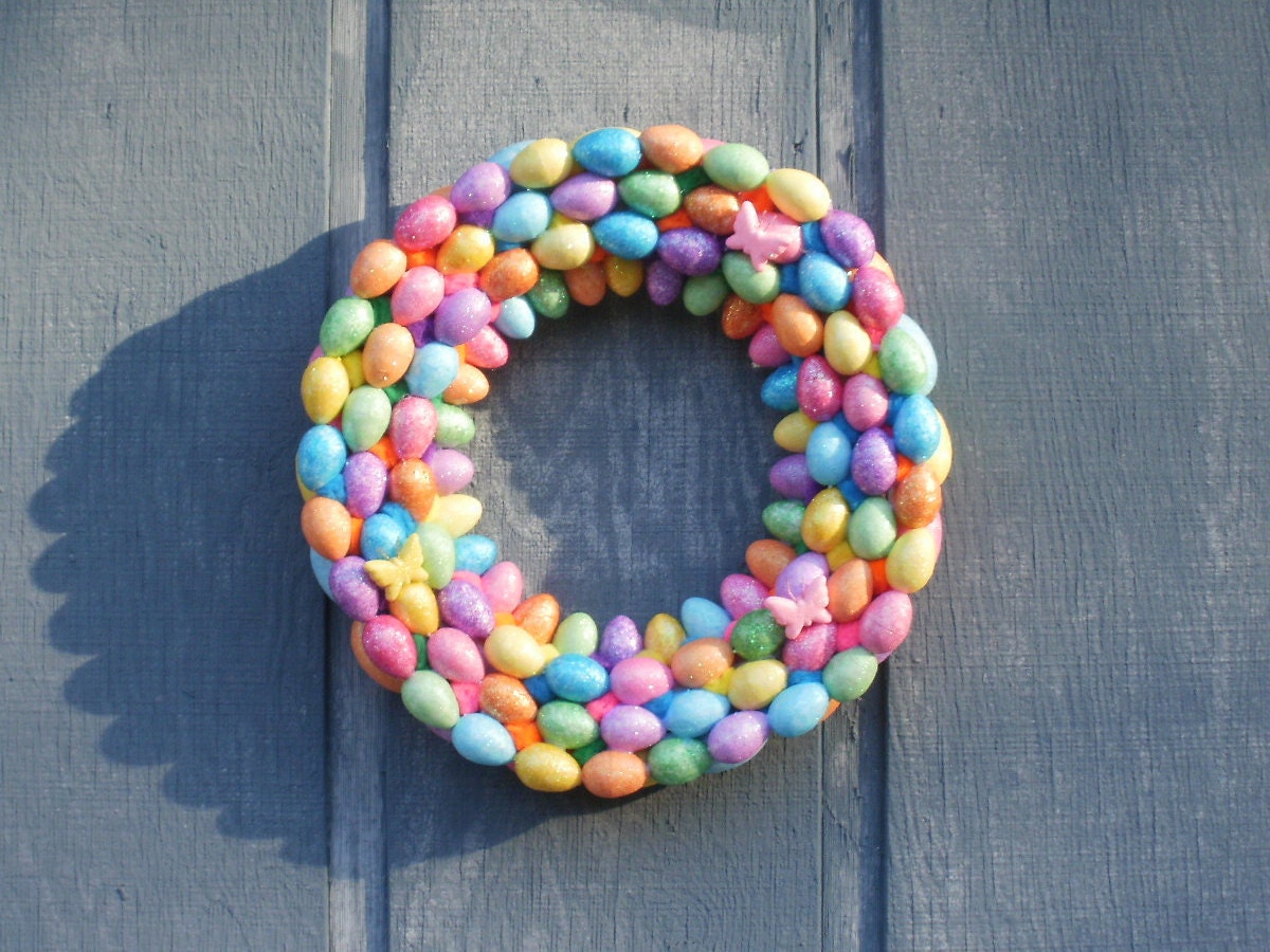 Colorful Easter Egg Wreath II by Silk N Lights Designs