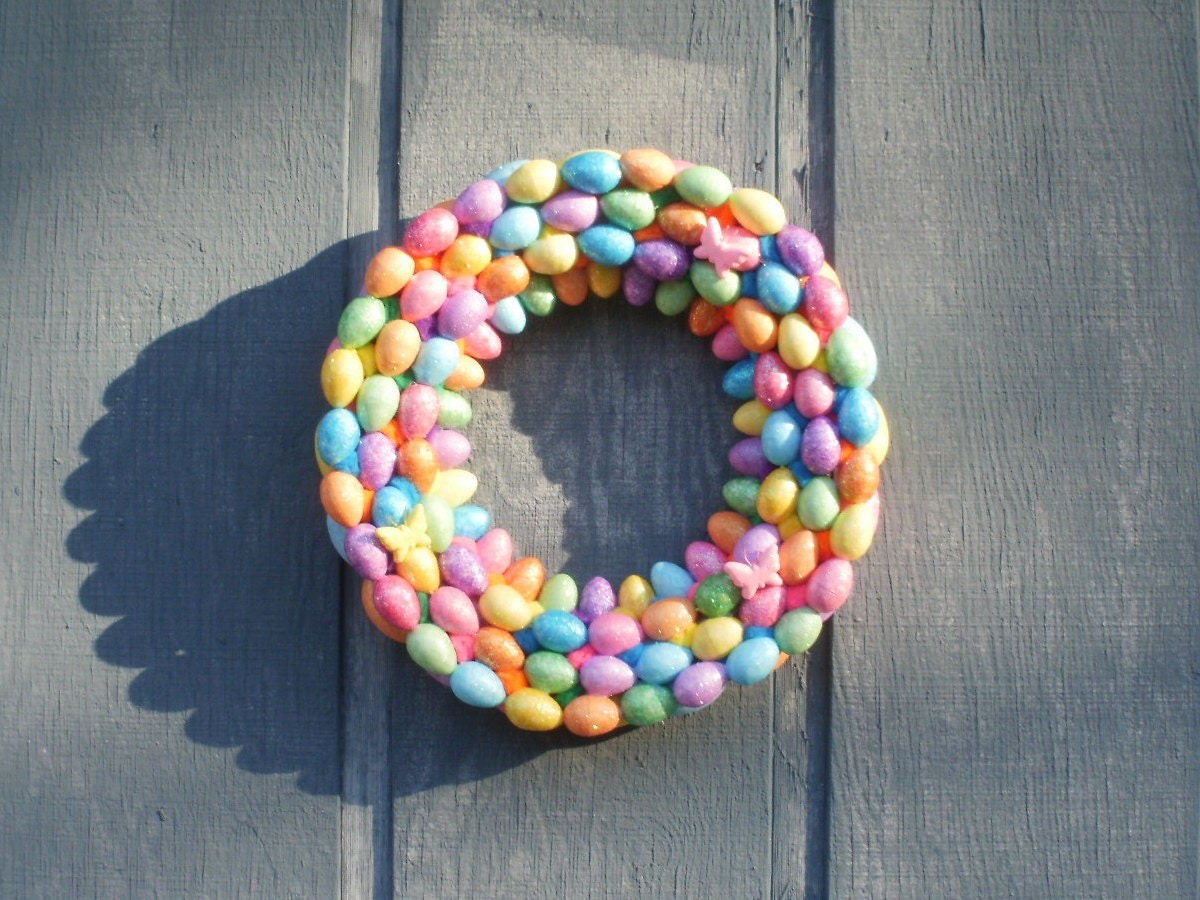 Colorful Easter Egg Wreath II by Silk N Lights Designs