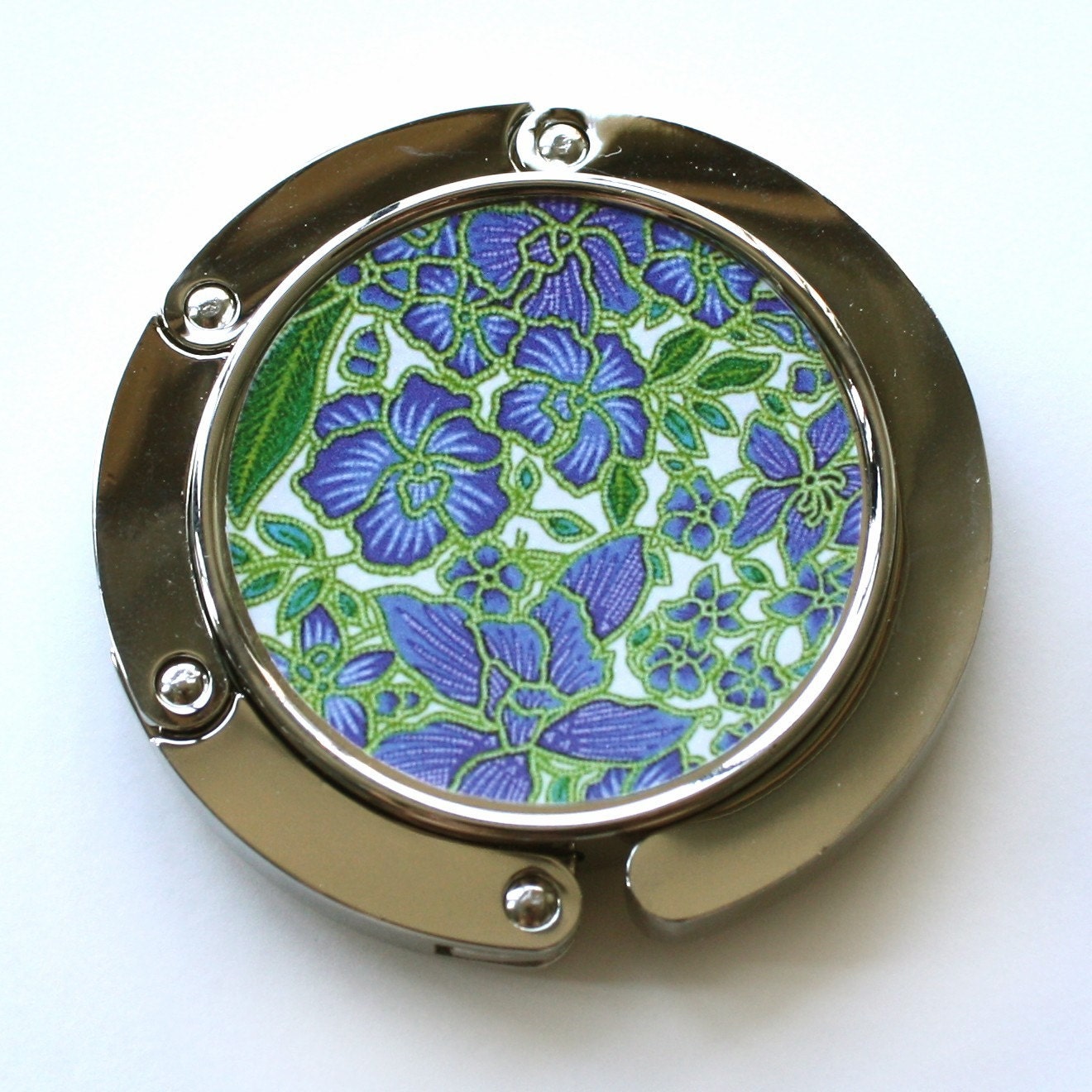 BATIK Blue Portable Purse Hook / Bag Hanger