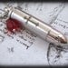 Shot A Silver Bullet Through The Heart,  stainless steel perfume bottle container, message locket  necklace