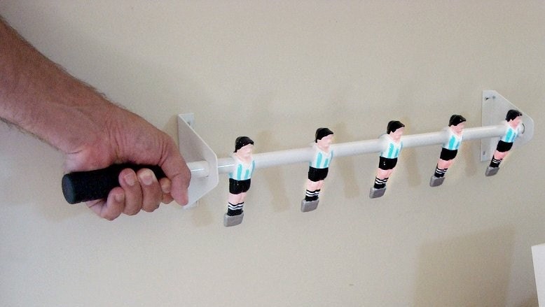 Football Men on Coat Rack - choose your colours