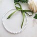 Design your own Sweet and Simple Crystal White Pearl and Ribbon Bridal Bridesmaid Necklace -11 Ribbon colors to choose