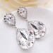 Wedding Jewelry Bridal Earrings Bridesmaid Earrings Dangle Earrings Clear White Swarovski Crystal Tear drops with Cubic Zirconia Ear posts