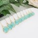 10% OFF SET of 5 Wedding Jewelry Bridal Earrings Bridesmaid Earrings Mint Opal Sea Foam Glass Matte Gold Trimmed Earrings Bridesmaid Gifts