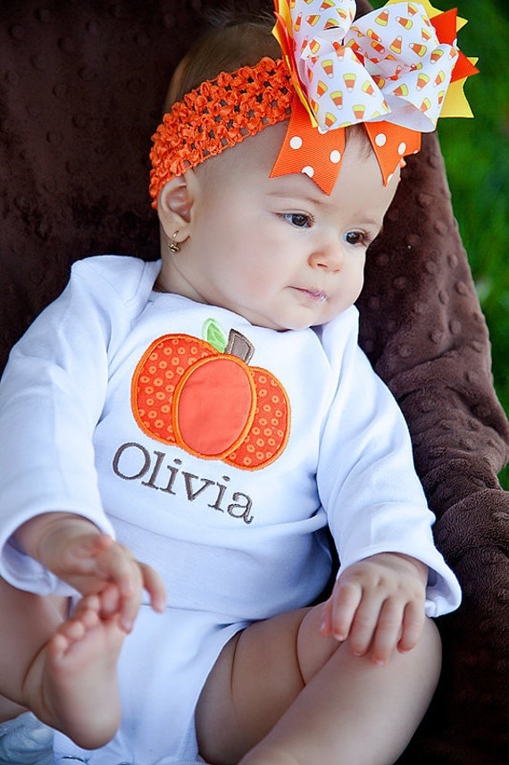 Fall Pumpkin Monogrammed Onesie or Shirt, Pumpkin Shirt, Halloween Shirt, Pumpkin Onesie, Pumpkin Bodysuit