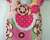 Flowered Spring Shirt with Bib