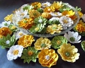 Weddings Handmade Open Paper Flowers 100-2 1/2 inch Colors of your Choice