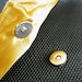 Black Envelope Clutch Metallic Gold