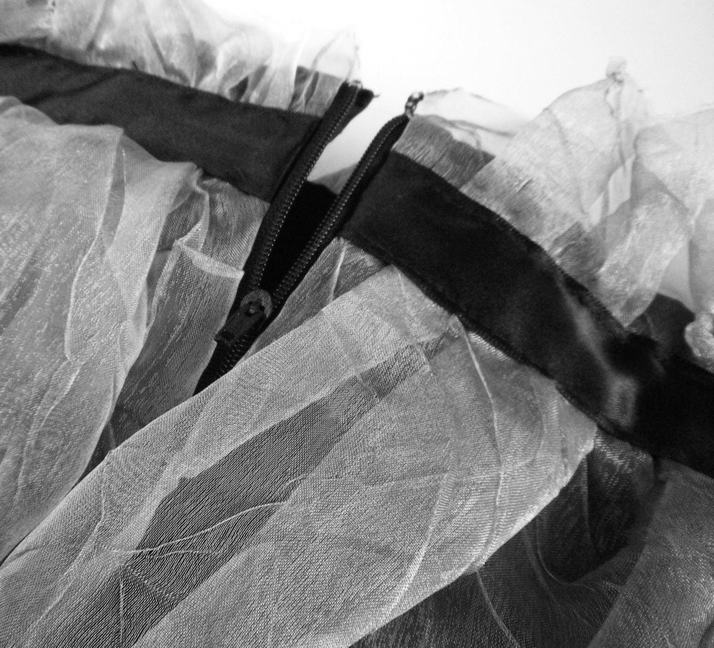 50 Shades of Grey Organza Evening Skirt -reserved for frank-