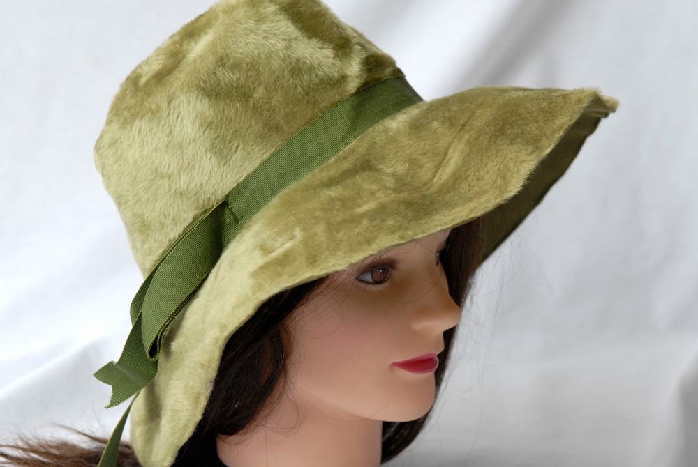 soft green cloche hat