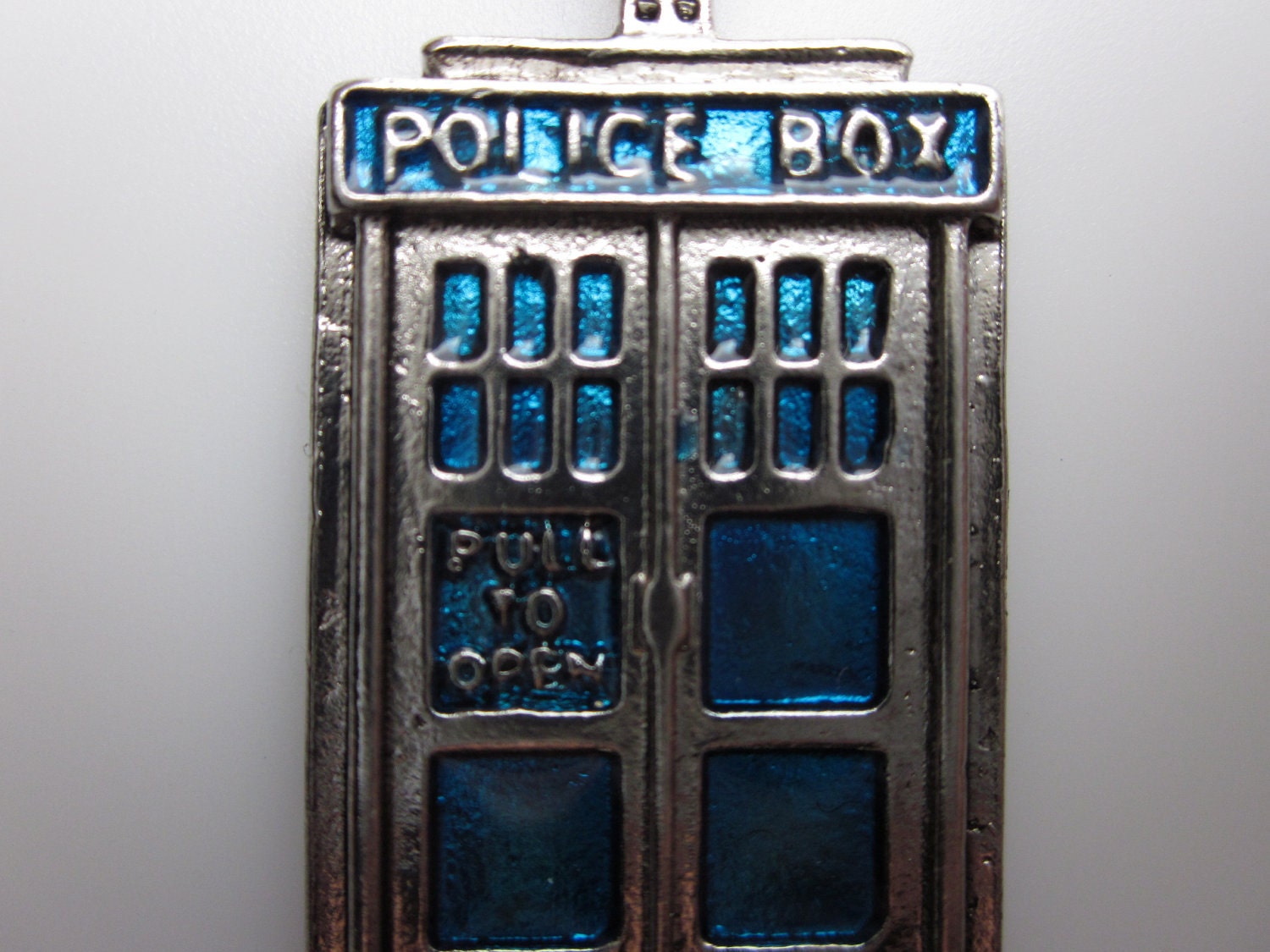 THE DOCTOR. Police Call Box Necklace.