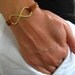 Infinity - Brown Leather and Silver Rhinestone
