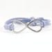 Infinity - Light Blue Suede and Silver Rhinestone