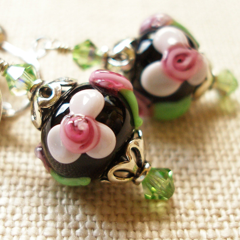 Rose Earrings for Rose Lovers with Unpierced Ears