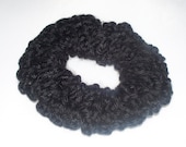 Crochet Basic Black Hair Scrunchie