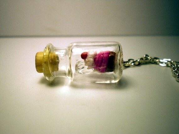 Teeny Tiny Cupcake in a Jar Necklace