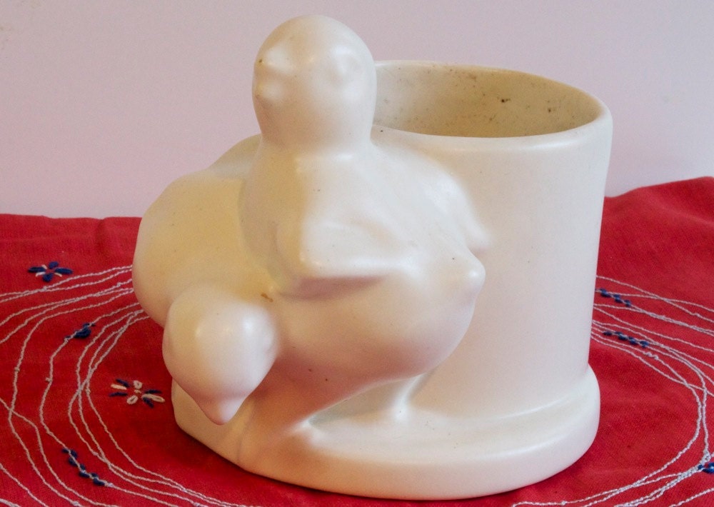 Vintage Haeger Pottery Birds Planter