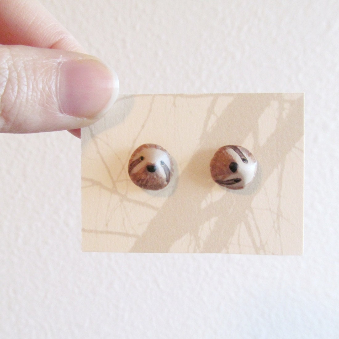 sloth post earrings