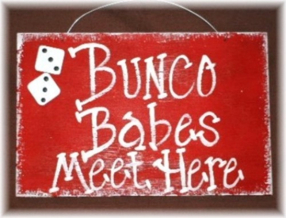 Bunco Dice Red Wood Custom Game Babes Girls Night