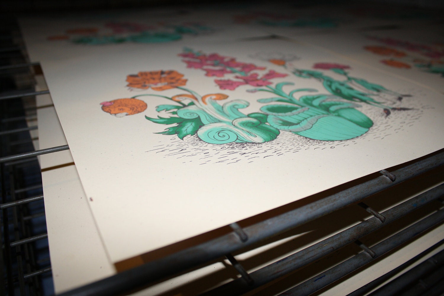 The Looking Glass Garden Screen Print