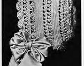 Lace Baby Bonnet PDF Vintage Crochet pattern from 1915