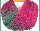 Infinity Scarf knitting pattern Knit Lace Easy for beginner lace project PDF